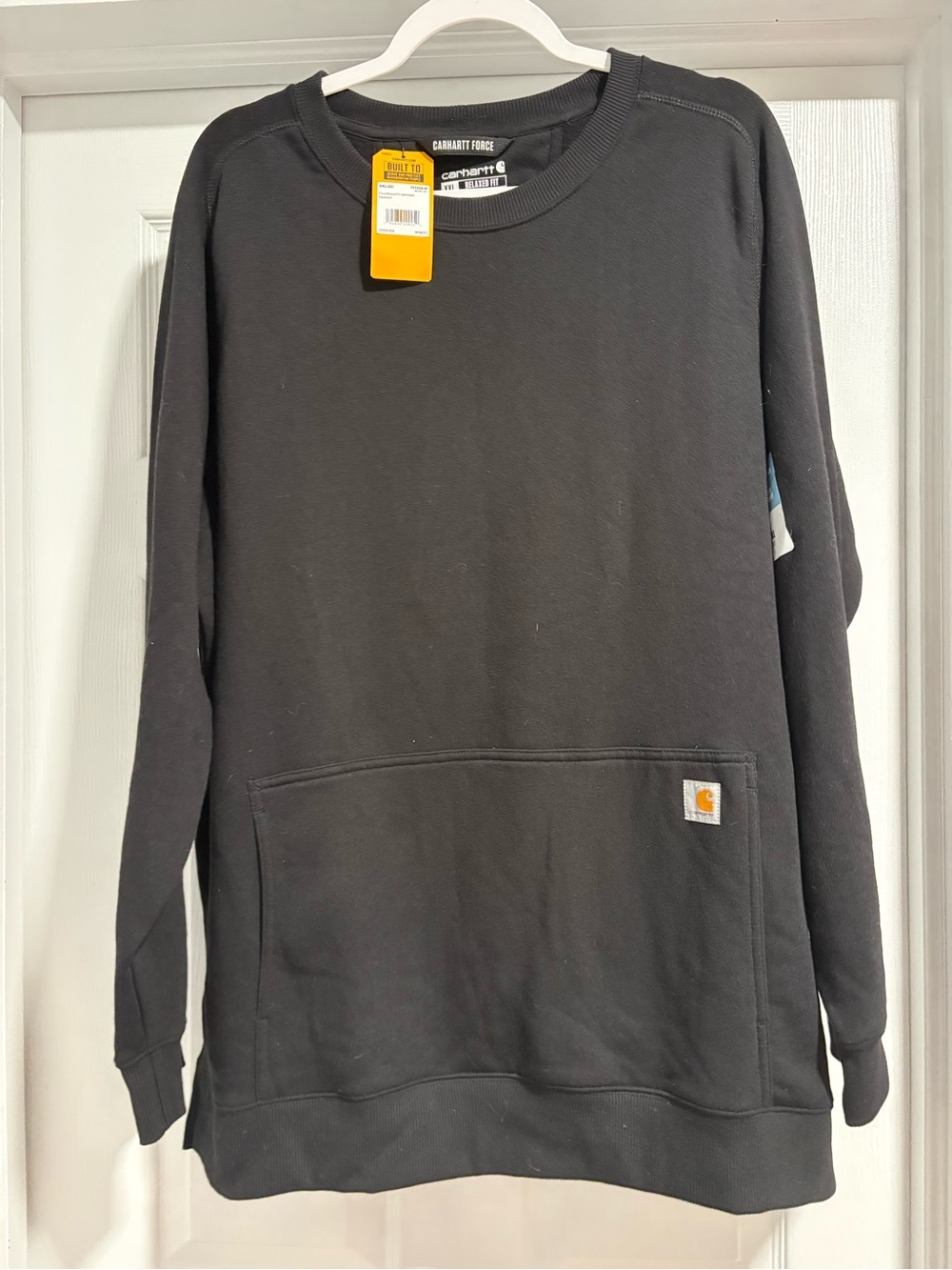 Carhartt Force Women’s Black Crewneck Sweater with Pocket NWT